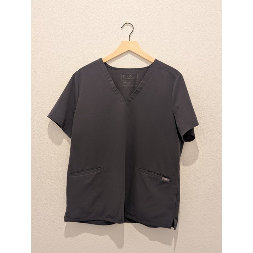 Figs Large Navy Casma Three-Pocket Scrub Top